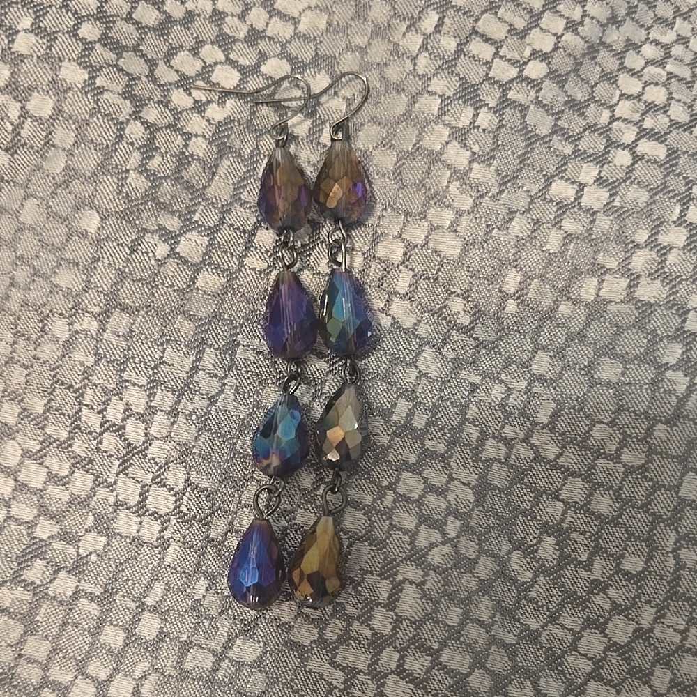 Elegant Multi Color Dangle Earrings Costume Jewelry